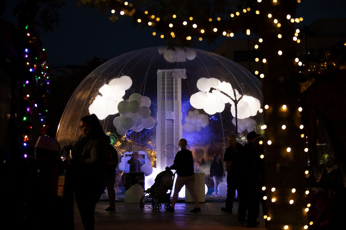 UCR adds snow globe experience to Festival of Lights Inside UCR UC